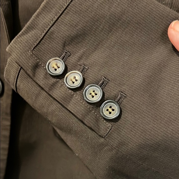 Talbots Chocolate Brown one button cotton blazer size 10 - Picture 5 of 13